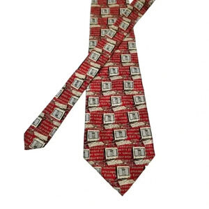 {Museum Artifacts} Computer Desktop Keyboard and Mouse Print Tie